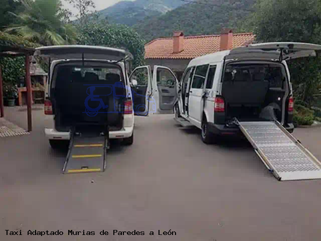 Taxi accesible Murias de Paredes a León